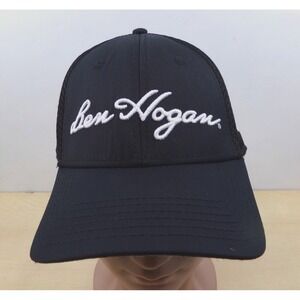 Ben Hogan Performance Cap Hat‎ Embroidered Ben Hogan & BH Logo Black